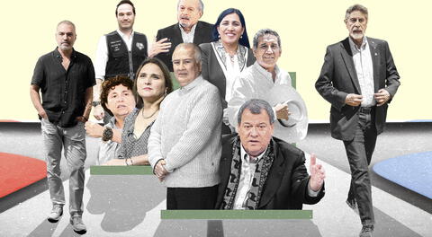 El centro político con varias figuras, pero bajos respaldos