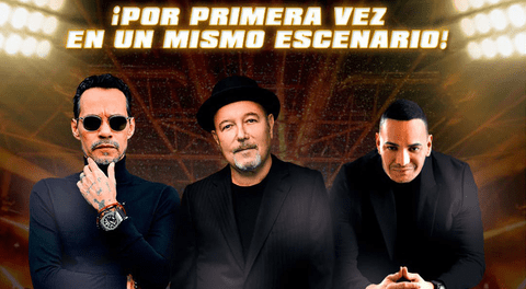 ¡Por primera vez juntos! Marc Anthony, Rubén Blades y Víctor Manuelle ofrecerán un gran concierto en el Estadio Nacional