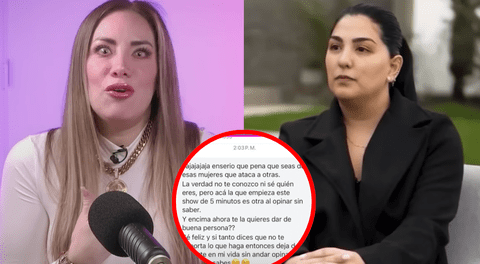 Grasse Becerra filtra chats privados con Ana Siucho tras pelea por su nuevo trabajo en EE. UU.: "Deja de meterte en mi vida"