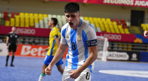 Argentina vuelve a una final: triunfazo por 2-0 ante Brasil para definir el título del Sudamericano Sub-20 de Futsal