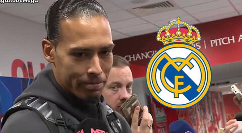 Virgil van Dijk y su insólita reacción cuando le preguntaron si ficharía por el Real Madrid: "No lo sé"