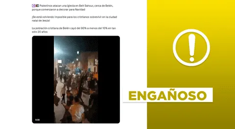 Video no muestra ciudadanos palestinos atacando una iglesia cerca a Belén en 2024