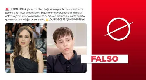 Es falso que Elliot Page se haya arrepentido de su cambio de género