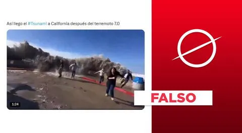 Video no muestra tsunami ocurrido después del terremoto de 7,0 grados en California