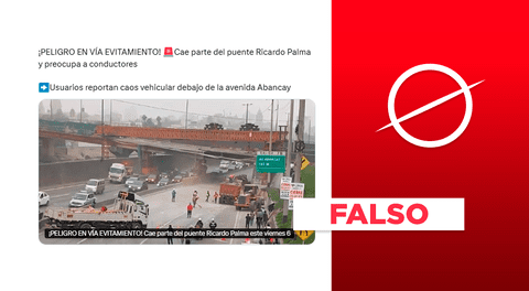 Parte del puente Ricardo Palma no se está cayendo en la Vía Evitamiento