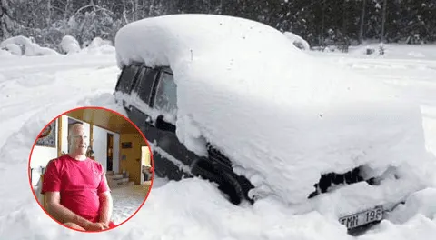 La sorprendente historia del hombre que sobrevivió 60 días atrapado bajo la nieve en su coche: entró en estado de 'hibernación'