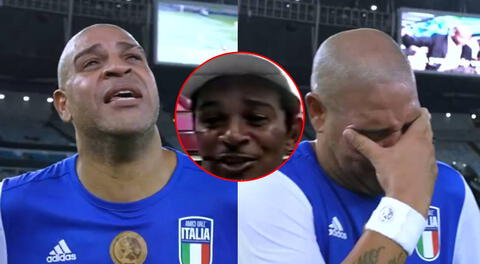 Adriano, histórico de Brasil, rompió en llanto tras ver mensaje creado con IA de su padre fallecido en partido de despedida