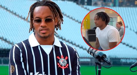 André Carrillo comparó su recibimiento con el que Corinthians le hizo a Depay y bromeó: "Cuando llegué, solo estaba mi papá"