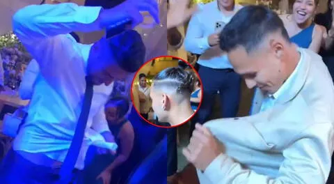 ¡Sacaron los pasos prohibidos! Carlos Zambrano y otros jugadores de Alianza Lima festejaron en boda de Noriega