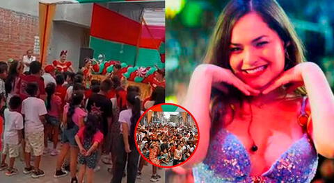 Lesly Águila, cantante de Corazón Serrano, sorprendió a niños con emotiva sorpresa por Navidad