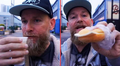 Turista de Estados Unidos prueba pan con queso y quinua de carretilla en Perú y queda fascinado: “Es excelente”