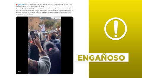 Video que muestra rechazo ciudadano a Keiko Fujimori en Cusco no es de enero de 2025