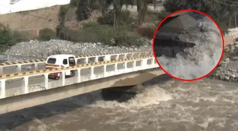 Puente Caracol construido hace más de 20 años en Chosica en riesgo de colapso por lluvias: "Vienen, lo pintan y se van"
