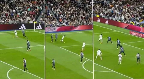 ¡Hizo lo que quiso! Vinícius anotó sensacional gol para el Real Madrid tras llevarse a toda la defensa del Rayo Vallecano