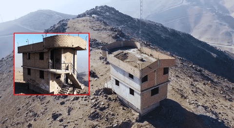 La casa de 3 pisos ubicada en un cerro de Comas que está abandonada hace 10 años: "tiene un sótano, un cerco eléctrico y rejas"