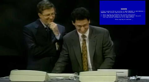 La mayor vergüenza de Microsoft: cuando Bill Gates presentó Windows 98 y apareció el pantallazo azul de la muerte