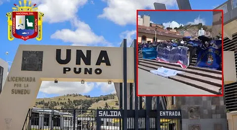 Gran marcha en Puno: UNA protesta contra la municipalidad provincial y reclama terrenos frente al lago Titicaca