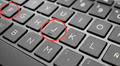 ¿Por qué las teclas 'F' y 'J' de tu teclado tienen una pequeña línea en relieve? Te contamos