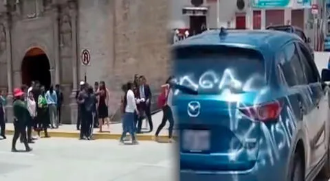 Mujer interrumpe boda religiosa de su expareja en Andahuaylas para exigirle que pague la pensión de su hijo y terminan en la comisaría