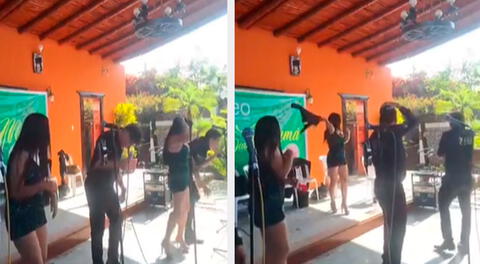Abejas atacan a orquesta de cumbia en plena presentación en club campestre de Chimbote y en redes bromean: “No les gustó la música”