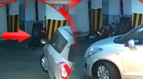 Mujer atropella a delivery en estacionamiento de pollería en San Borja y se habría fugado sin auxiliarlo