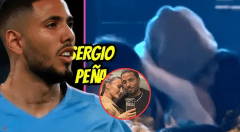 Sergio Peña es ampayado besando apasionadamente a joven que no es su novia española a pocos días de partido con Colombia