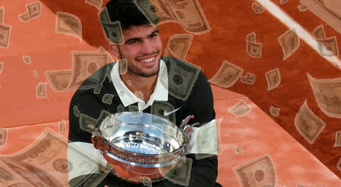 El enorme monto que ganó Carlos Alcaraz al conquistar Roland Garros 2025: está entre los tenistas mejor pagados