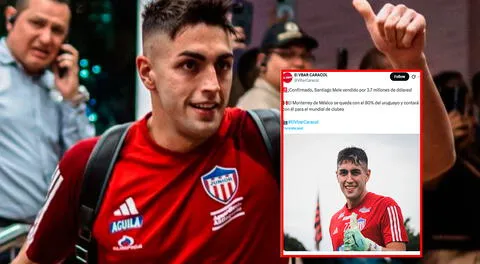 ¡De Barranquilla a Monterrey! Santiago Mele deja Junior y ficha por Rayados previo al Mundial de Clubes 2025