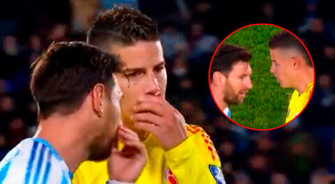 Lionel Messi y el tenso cruce de palabras que tuvo con James Rodríguez durante empate de Argentina ante Colombia: "Hablas mucho"