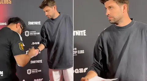 ElZeein le firma autógrafo a Gerard Piqué y desata risas en redes: "Ni Shakira lo dejó tan confundido"