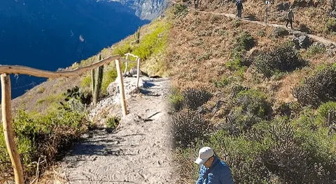 Guías turísticos advierten peligro en tres miradores del Colca luego de que joven turista cayera 400 metros