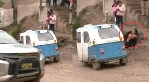 Reportera se resbala durante transmisión en vivo y se hace viral en redes sociales: "Esto solo pasa en Perú"