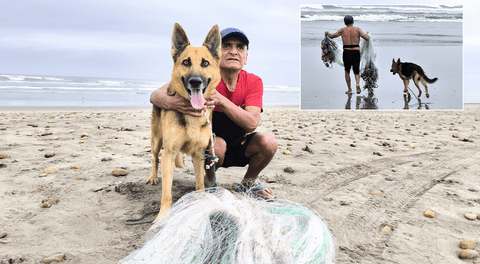 Conoce la historia de don Lorenzo Llenque, pescador invidente que sale adelante con el apoyo de su perro Atton en Lambayeque