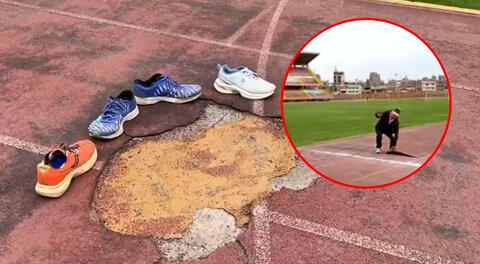 Pistas de atletismo en Estadio Huancayo no se renuevan hace 30 años: campeones olímpicos peruanos piden mantenimiento urgente
