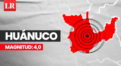 Temblor de magnitud 4,0 se sintió en Huánuco hoy, según IGP