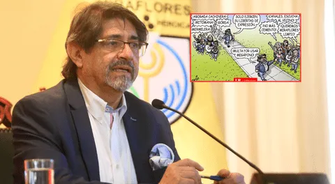 Carlincatura ironiza el doble discurso del alcalde de Miraflores ante acoso de grupos extremistas