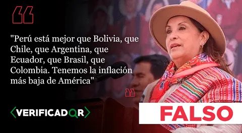 Es falso que el Perú tenga la inflación más baja de América a junio de 2025, como dijo Dina Boluarte