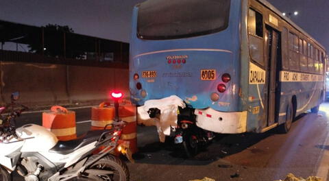 Trágico accidente en Vía de Evitamiento: motociclista muere tras chocar contra bus 'El Chino' en el Rímac