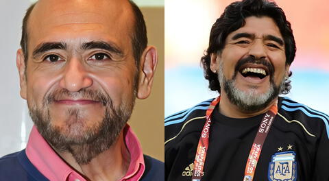Édgar Vivar recuerda su encuentro inesperado con Maradona: "Yo también le pedí un autógrafo"