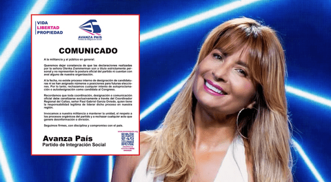 ¿Olenka Zimmermann no postulará al Congreso? Avanza País desmiente su candidatura