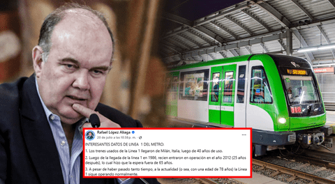 Ositrán desmiente a Rafael López Aliaga: trenes de la Línea 1 fabricados en Italia no llegaron usados a Perú