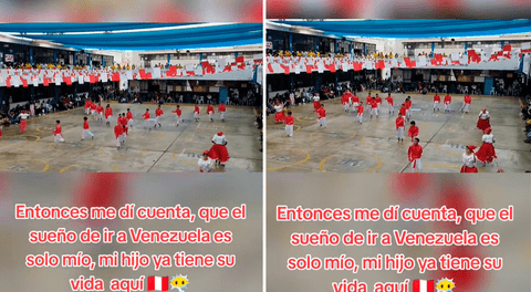 Madre venezolana se conmueve al ver a su hijo bailar festejo en presentación por Fiestas Patrias: "El sueño de volver a Venezuela es solo mío"
