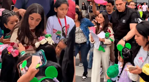 Lara Campos, estrella infantil de Youtube, tuvo un cálido recibimiento en el Aeropuerto Jorge Chávez Lara Campos, estrella infantil de Youtube, tuvo un cálido recibimiento en el Aeropuerto Jorge Chávez