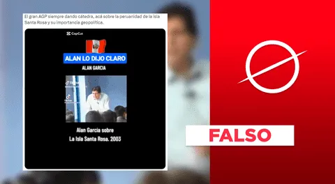 Alan García no explicó la “peruanidad” de la isla Santa Rosa en una clase universitaria y tampoco predijo conflicto con Colombia