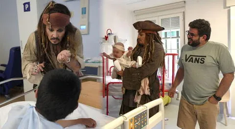 La emotiva visita de Johnny Depp como Jack Sparrow a un hospital oncológico: niños con cáncer volvieron a sonreír junto al actor