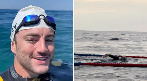 Hombre nadó 4 días y más de 102 horas sin parar por un récord, pero todo se derrumbó a 2 km de la meta