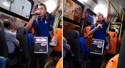 Alumno de Senati se vuelve famoso por subir a cantar en los buses: "Para pagar sus estudios"