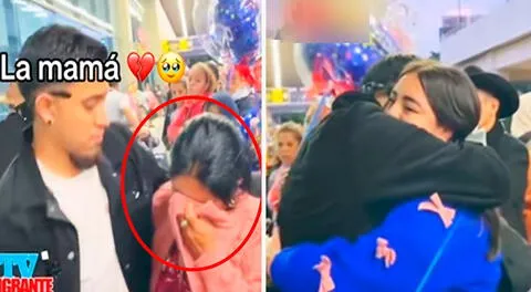 Inmigrante en Estados Unidos regresa a su país, su mamá lo recibe entre lágrimas, pero él abraza a su novia y en redes reaccionan: "Ya me dio rabia"