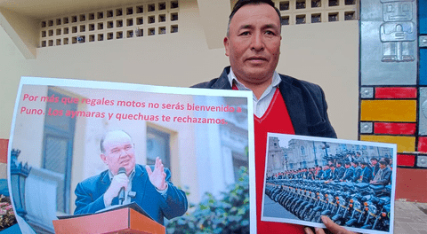 Aymaras y quechuas echarán de Puno a Rafael López Aliaga tras regalar motos  a alcaldes de centros poblados