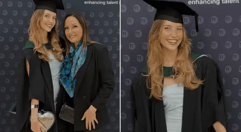 Hija menor de Christian Meier se gradúa en prestigiosa escuela de Londres junto a su madre Marisol Aguirre